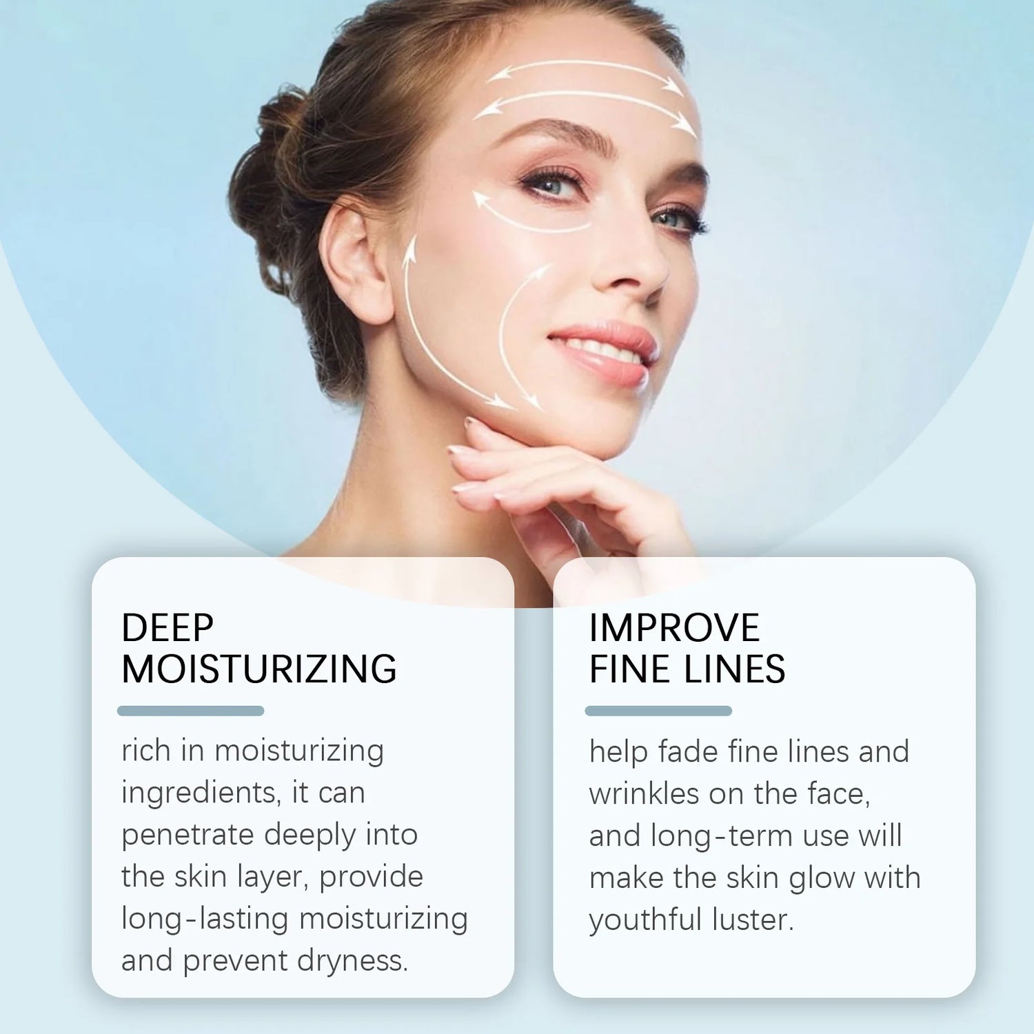 30G Face Cream Moisturizing Enhance Smoothness Tightening Boosts Skin Elasticity Improve Skin Texture Fade Fine Lines Glowing Facial Cream