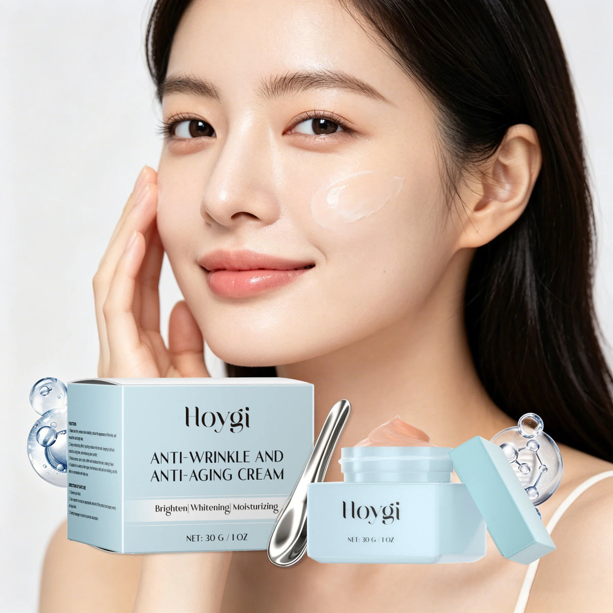 30G Face Cream Moisturizing Enhance Smoothness Tightening Boosts Skin Elasticity Improve Skin Texture Fade Fine Lines Glowing Facial Cream