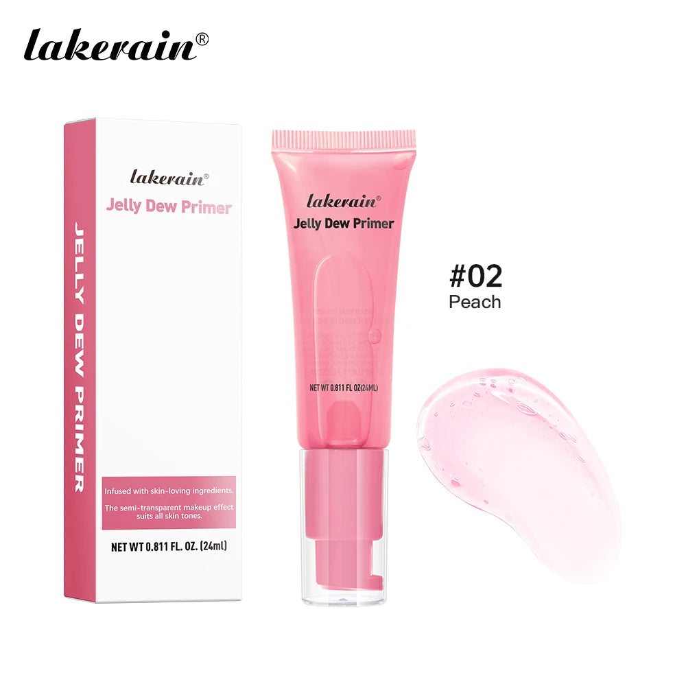 Peach Jelly Dew Face Primer Gel Hydrating Moisturizing Pore Minimizer Smooth Fine Lines Long Lasting Makeup Base Primer for All Skin Types