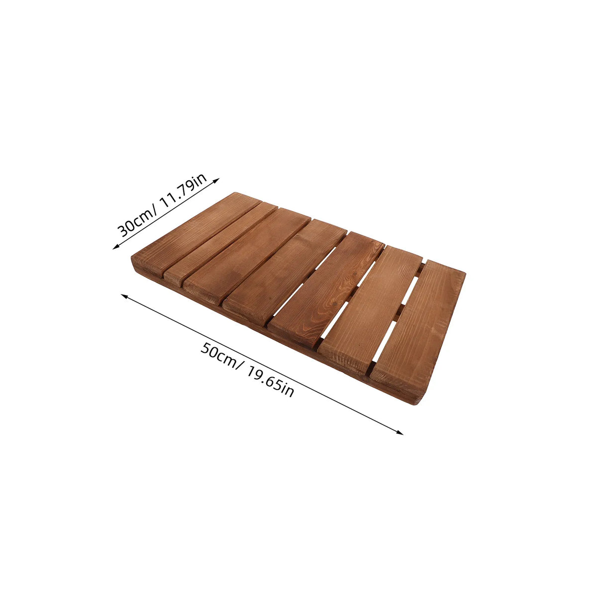 Bathroom Wood Mat Teak Shower Floor Mat for Tub Sauna Pool Outdoor Indoor Use Anti Slip Bath Rug Fast Drying Sturdy Solid Wood