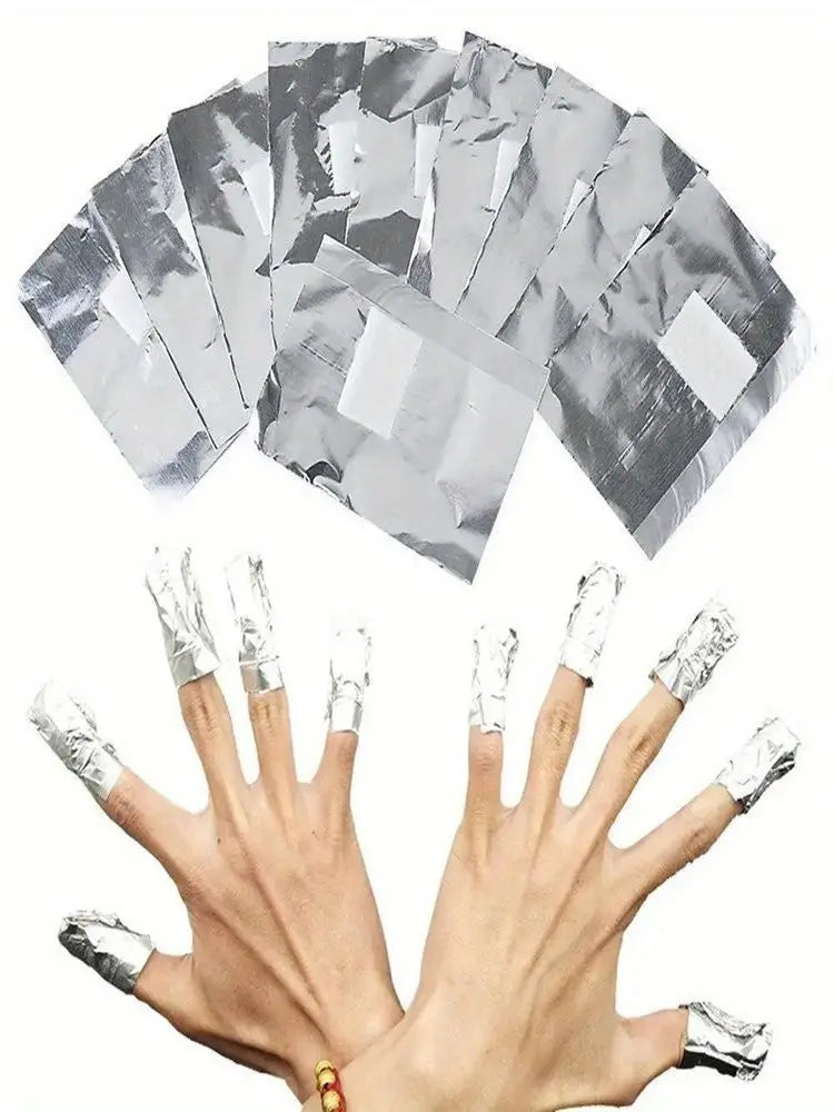 50/100pcs Remover Aluminum Foil Nail Wraps For Soak Off Acrylic Gel Polish Professional Cleaning With Cotton Pad Manicure Tools