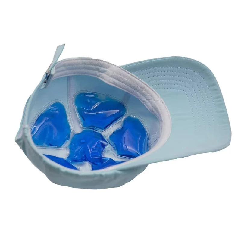Reusable Gel Cooling Pad, Heat‑Resistant Ice Insert for Hard‑Hat, Motorcycle Helmet & Baseball Cap for Outdoor Heat Relief