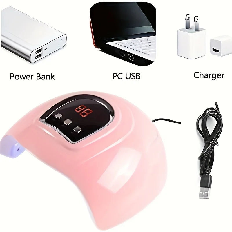 Professional UV LED Nail Lamp for Gel Polish, Fast Nail Dryer & Curing Lamp, Multi-Mode Timer Manicure Machine, Gel Nail Polish Dryer for Home Salon Use