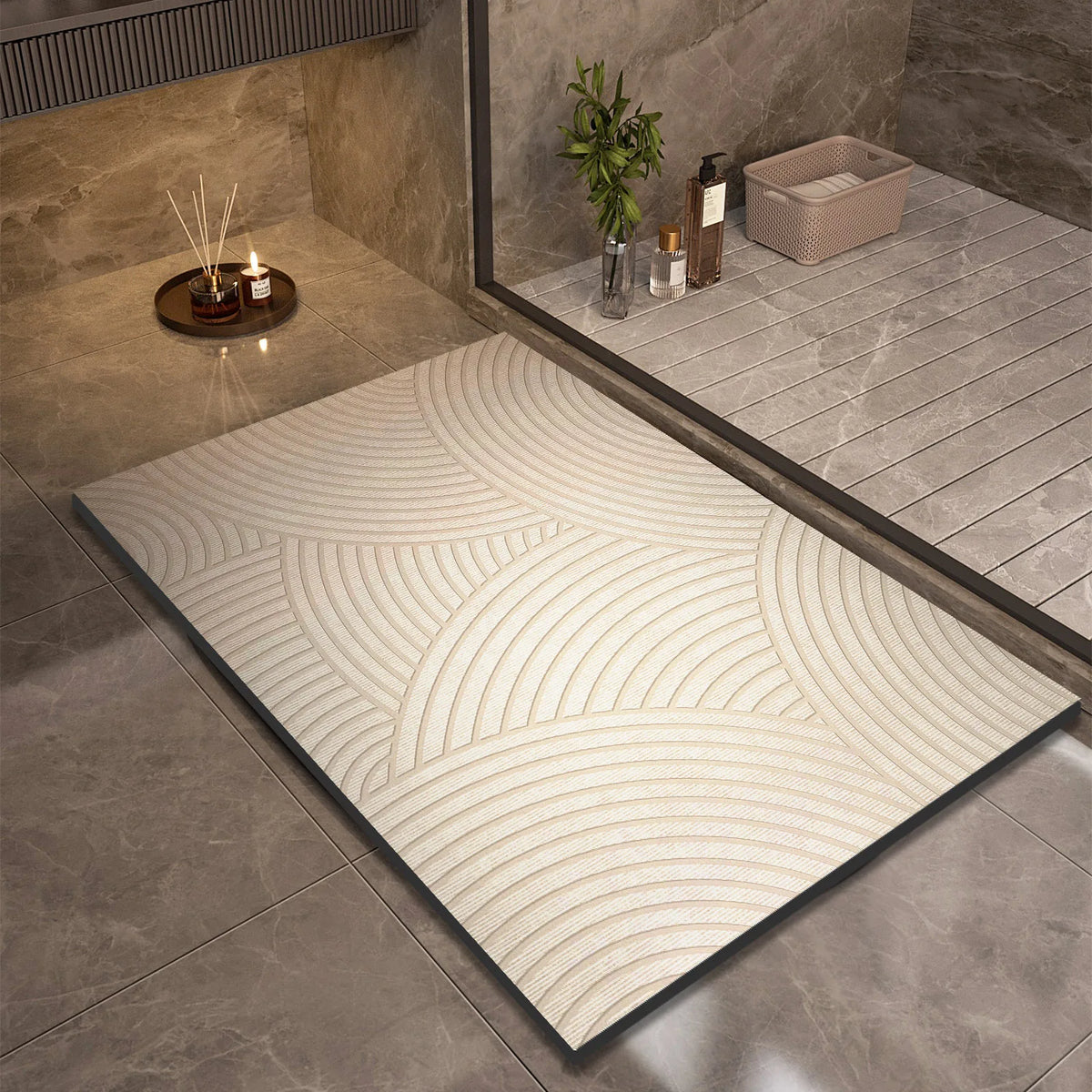 Super Absorbent Bath Mats Bathroom Anti Slip Shower Foot Mat Quick Dry Bathtube Carpet Toilet Rug Doormat Washable