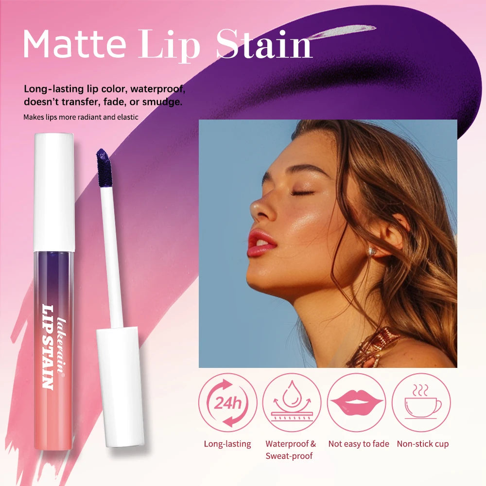 Waterproof Peel Off Lip Stain Long Lasting Pink Lip Tint Transfer Proof Non-stick Cup 3 Colors Lip Stain Women's Cosmetics