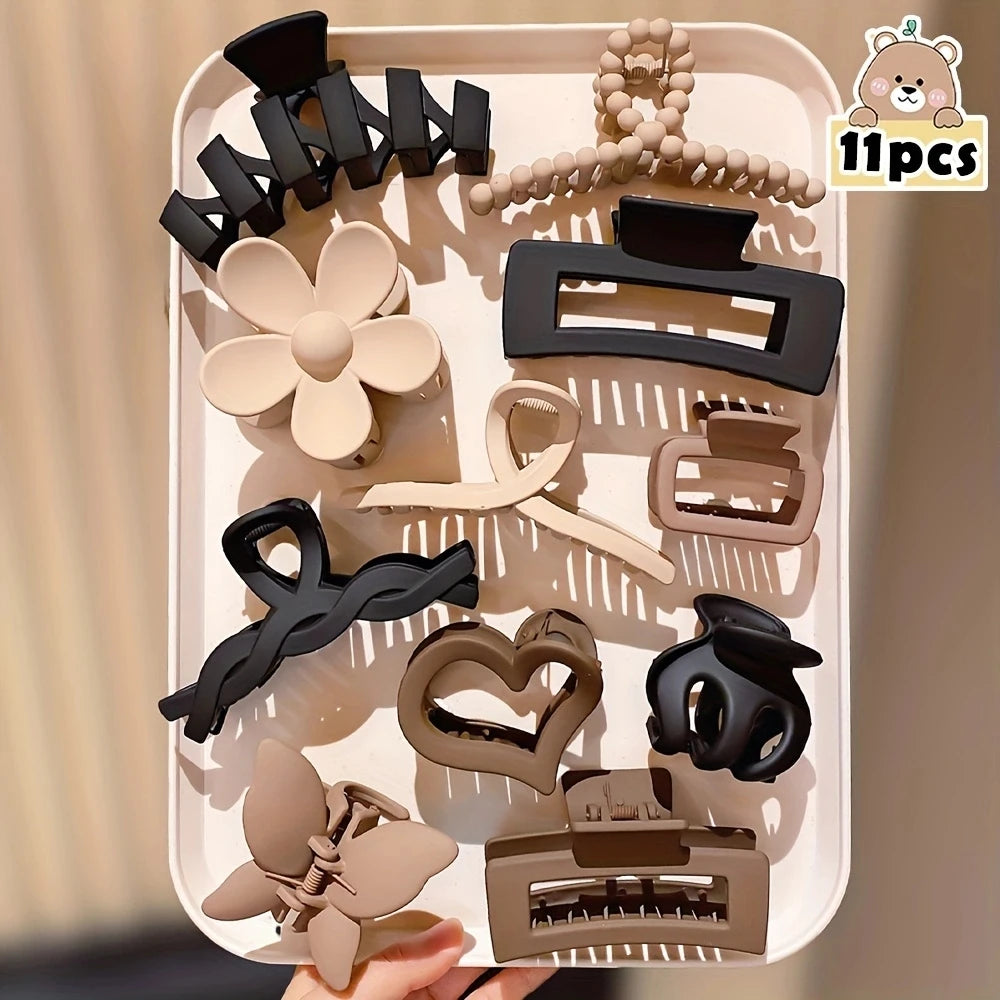 11 Stylish and High-End Hair Clips, Perfect as a Gift for Cute Girls, Fashionable Women's Hair Accessories