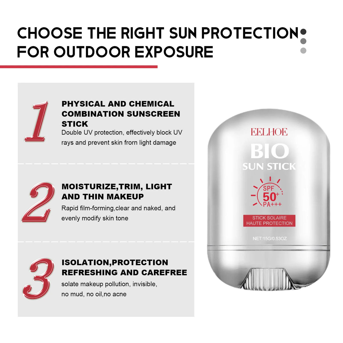 Sunscreen stick Body Face Spf 90+ UV Protective Cream Sunburn Repair Cream Sun Block Isolation Cream Moisturizing Skin Care