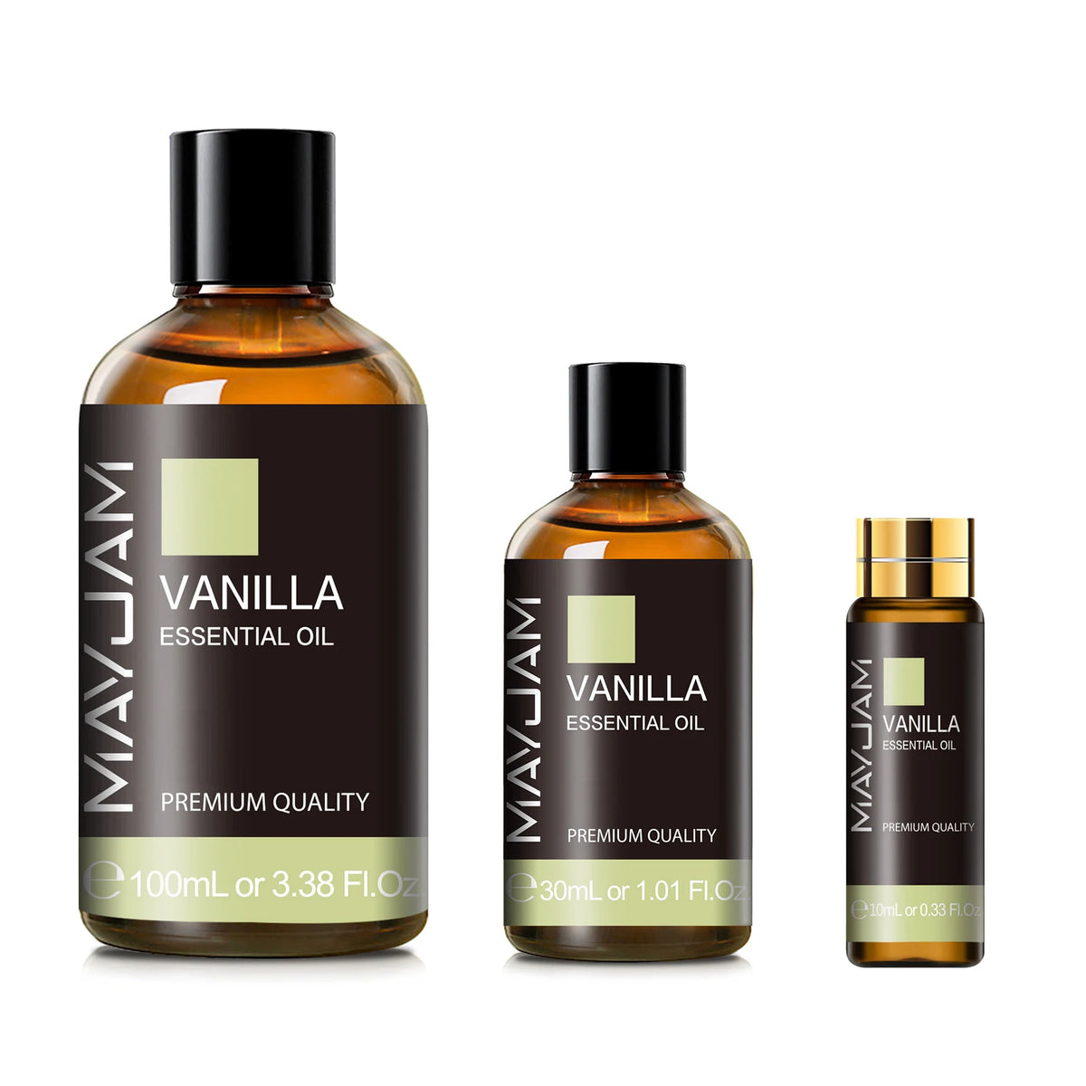 MAYJAM 10ml 30ml 100ml Vanilla Essential Oil for Skin Care Humidifier Aromatic Diffuser DIY Soaps Candle Long-lasting Fragrance
