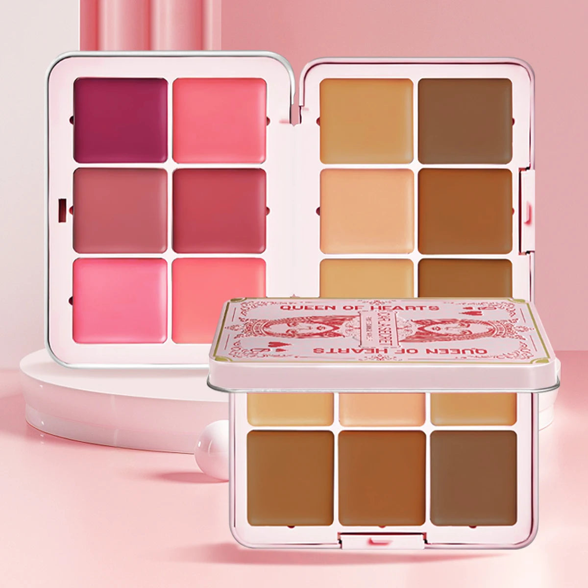 12-Color Concealer and Blush Palette Matte and Highlight Contour Makeup Rouge Palette