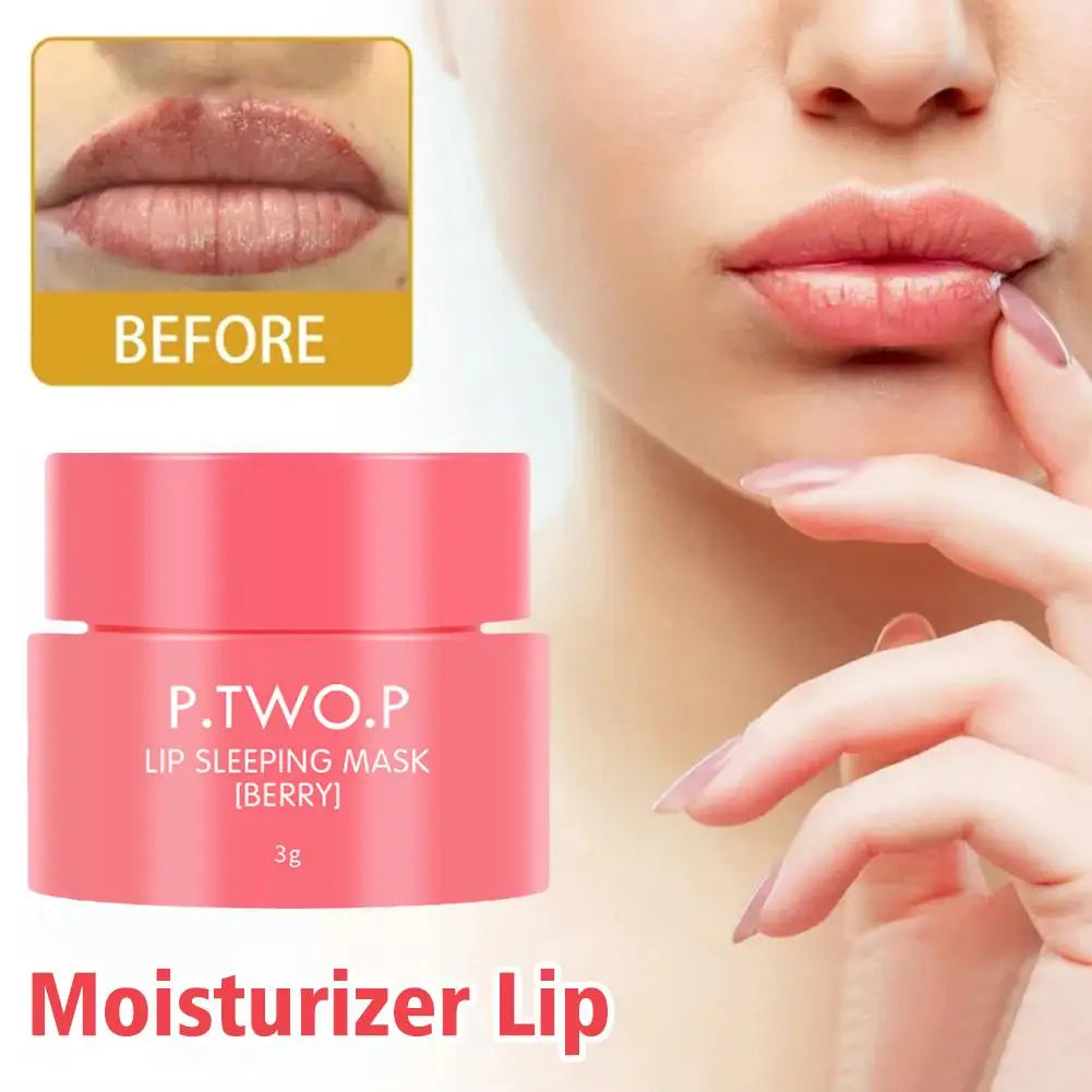 Fruit Jelly Lip Balm Sleep Mask Moisturizing Nourishing Hydrating Fades Lines Prevents Dry Cracked Lips Care