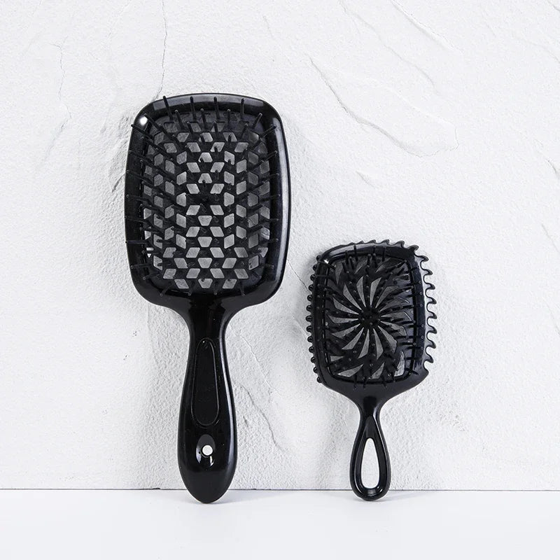 WANMEI 1/2pcs Detangling Brush Set: Pain-Free Wet/Dry Hair Brush (Original + Mini Travel Size) for All Hair Types