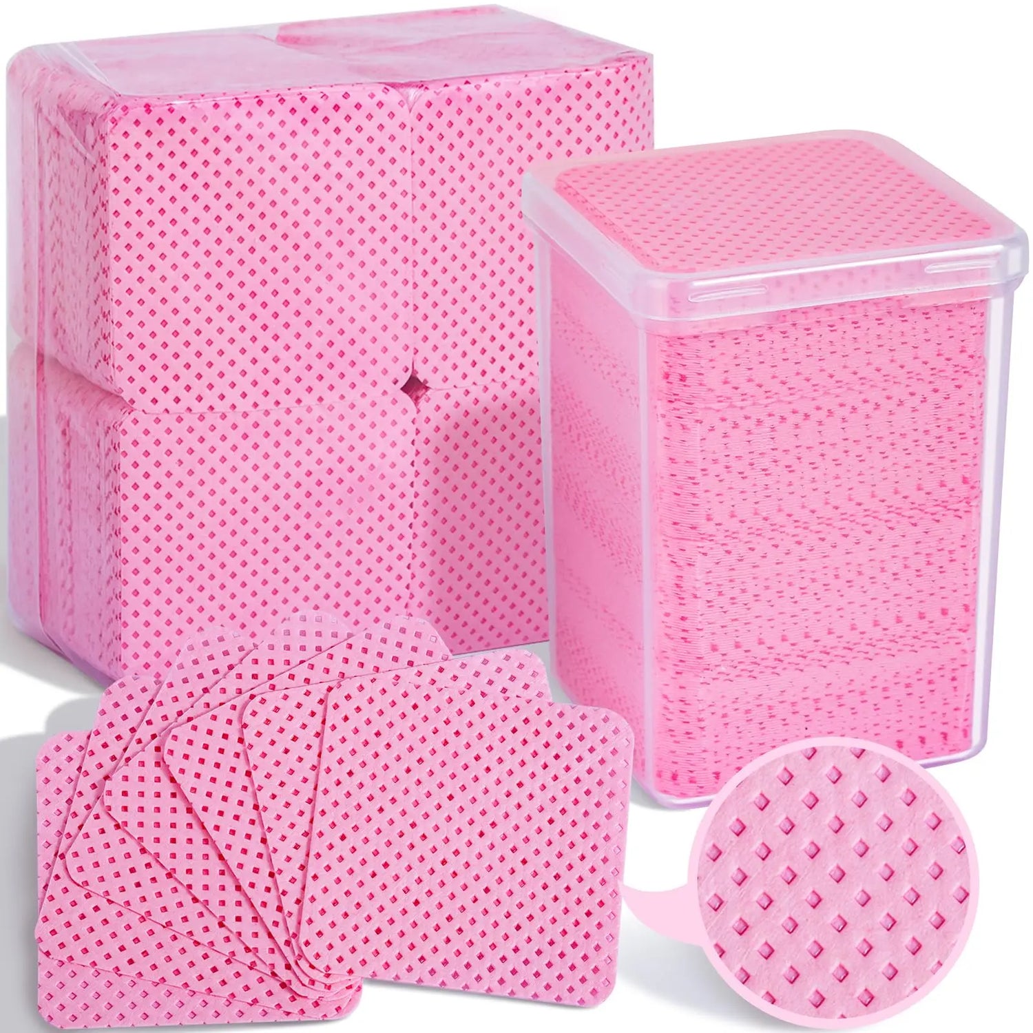 LINMANDA 200Pcs Lint Free Nail Cleaning Wipes Nail Cleaning Pads Gel Nail Cleaning Wipes Suitable for Home or Nail Salon Use