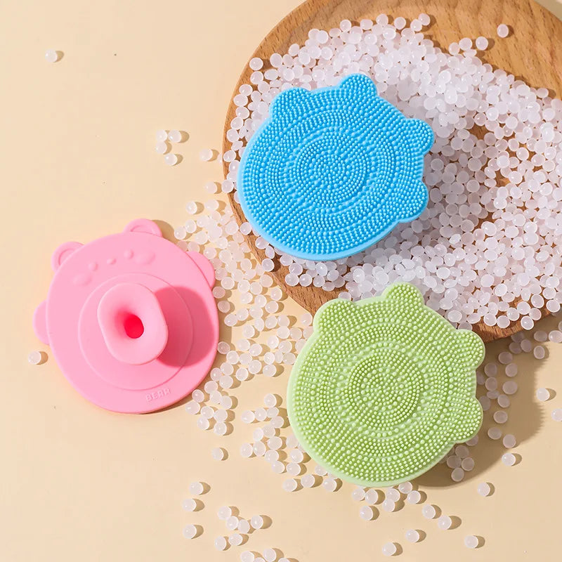 Silicone Baby Hair Brush for Removing Cradle Cap Cute Cartoon Baby Massage Bath Brush Soft Silicone Scrubbers Exfoliator Brushes
