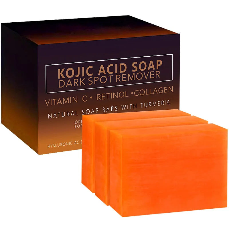 3pcs*100g Curcuma Soap Ginger Handmade Soap Essential Oil Turmeric Soap Lemon Turmeric Curcuma Soap Papaya Soap Handmade Soap