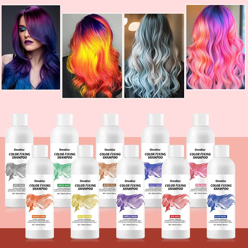 Semi-permanent Hair Color Dye Shampoo,Unisex Color Protecting And Fixing Shampoo Instant Hair Color Long-lasting Shine Hair Care
