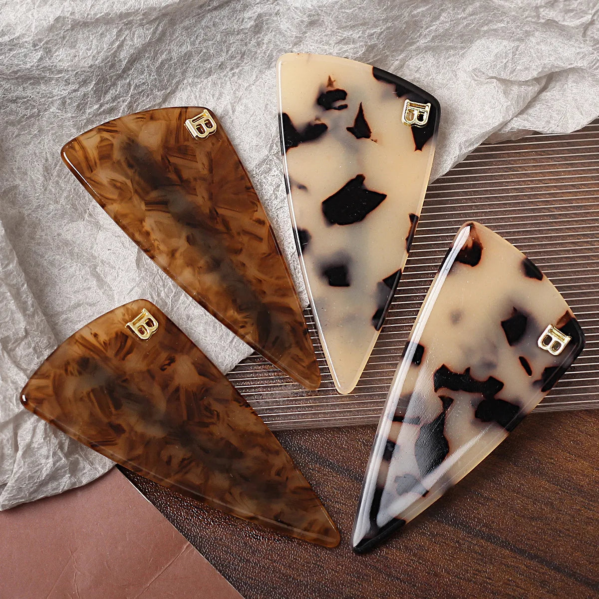 1pc Korean version exquisite square color blocked edge clip hair clip straight clip headband clip half ponytail horizontal clip