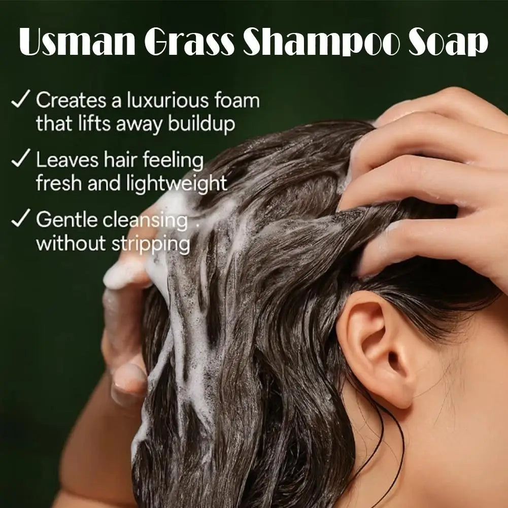 Usmanthus Sinensis Shampoo Soap Herbal Dandruff Removal Shampoo Bar Oil Control Scalp Cleansing Hair Care Soap Hair Accessories