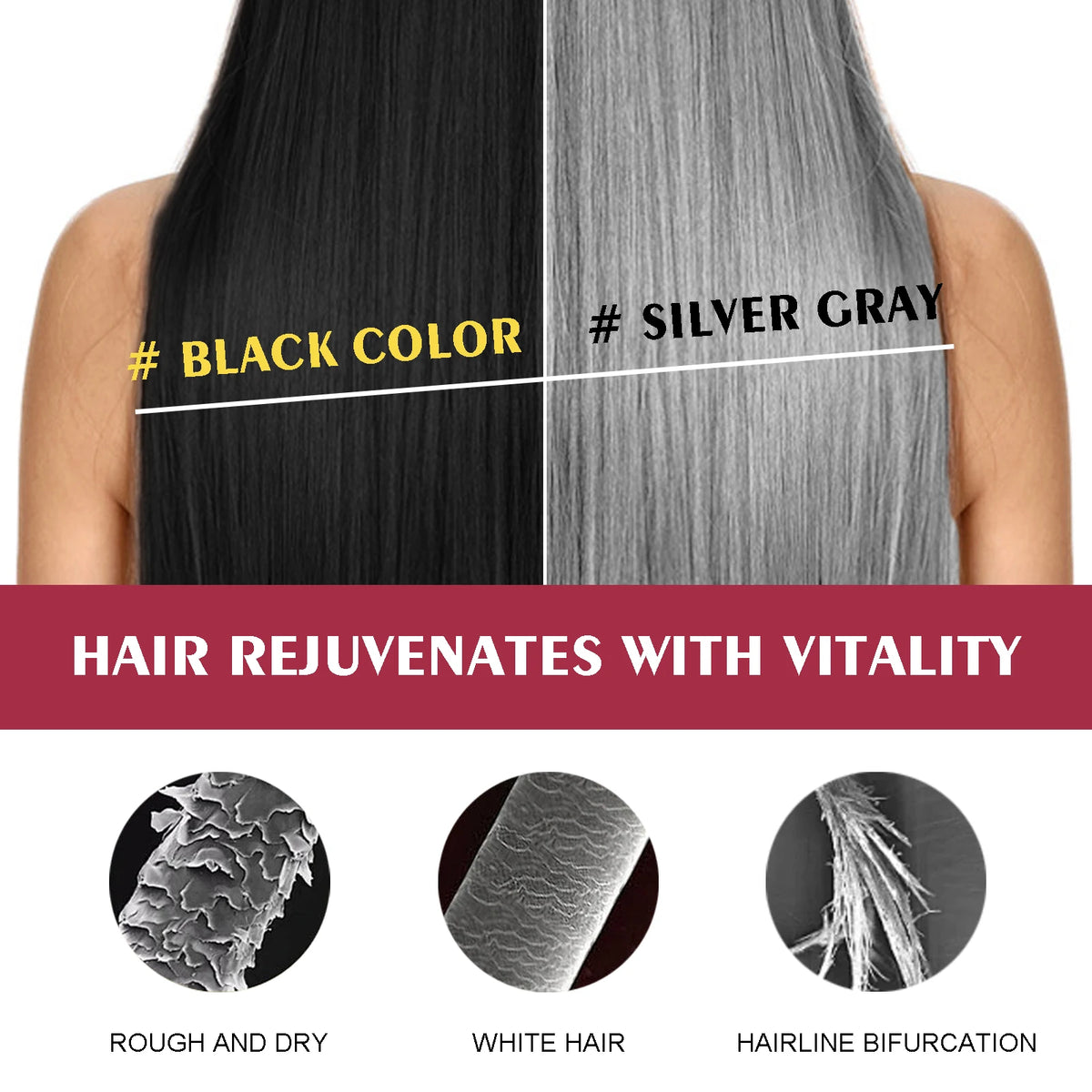 5Colors Hair Dyeing Shampoo 3in1 Rapid Hair Dyeing Repair Dry Cleaning Nourishing Hair Roots Restoration Coloring Black Shampoo