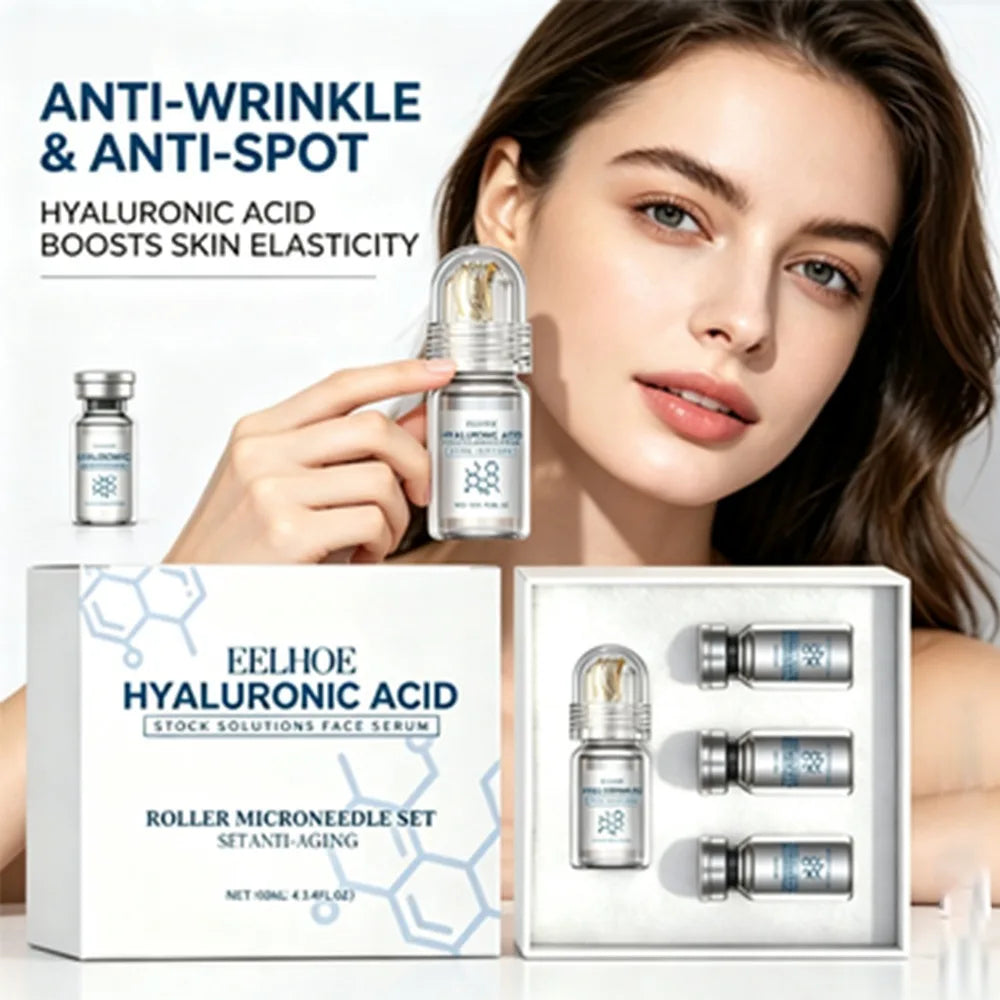 Microneedle Serum Collagen Anti-Wrinkle Essence Set Firming Pore Moisturizing Skin Care Easy Absorbed ≤0.25mm