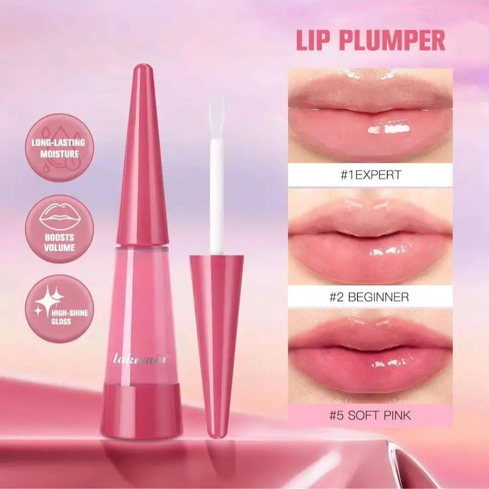 Lip Plumper Moisturizing Lip Gloss Instant Plumping Lip Oil  Long-Lasting Moisture Moisturizing Transparent Plump Lips Care Lip Stuffer Cosmetics Gift