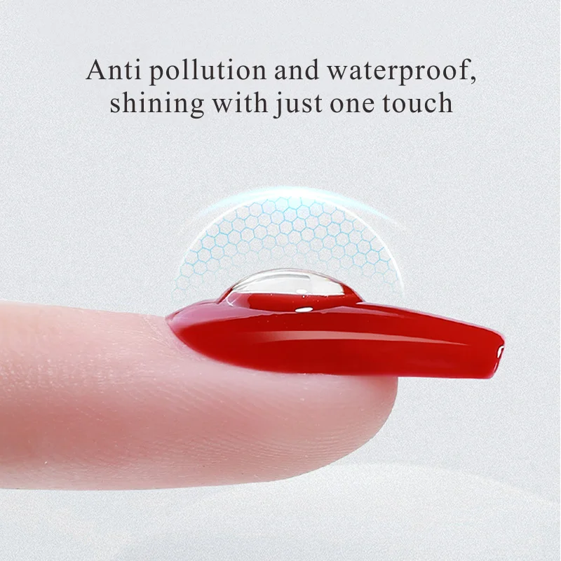 Professional Glass Top Coat Nail Gel for Perfect Manicure Finish