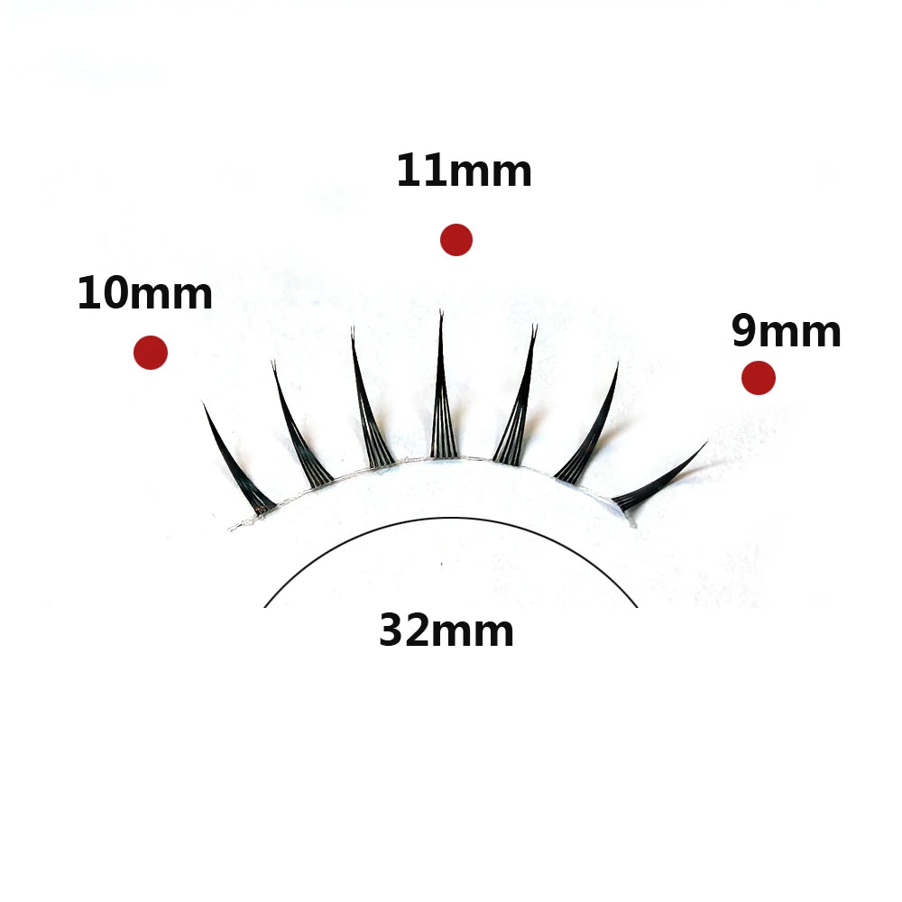 5 Pairs Japanese Style Fairy Eyelashes Natural Cute Looking COSPLAY COS  Wispy Soft Lash Extension Comic Eye Clear Band