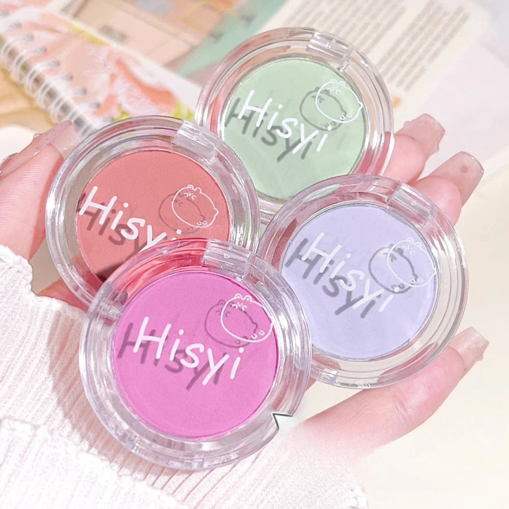 Single Color Blush Matte Natural Cheek Tint Brighten Face Waterproof Face Contouring Cosmetics Blusher Powder Women Makeup Tools