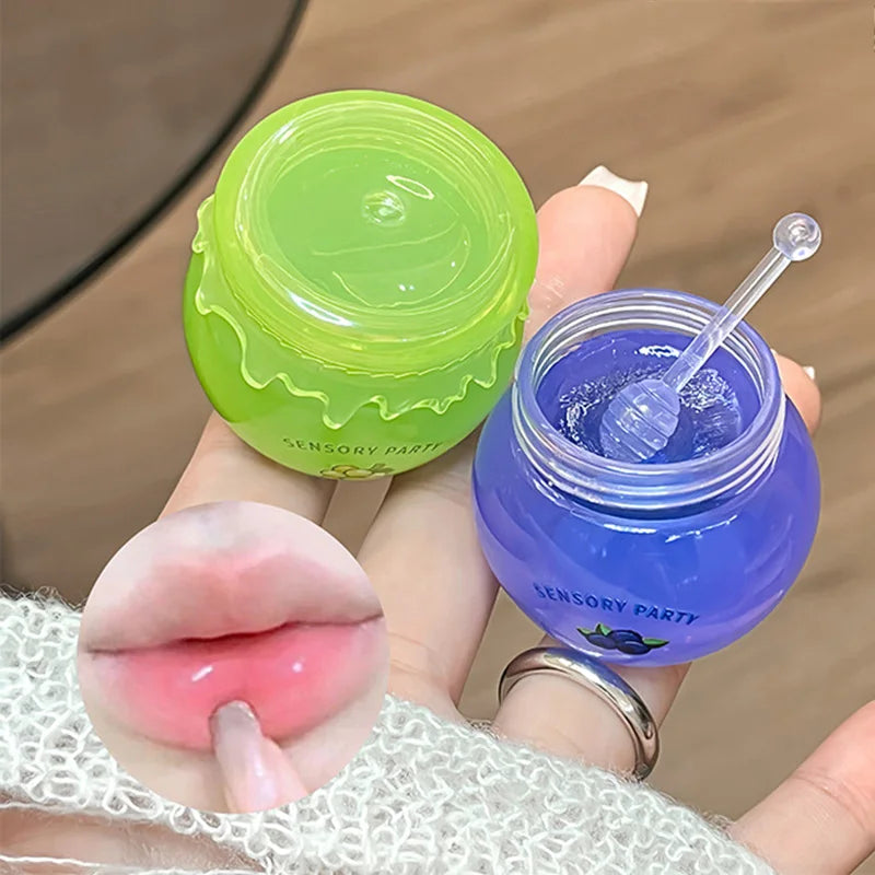 Green Grapes Clear Lip Gloss Maintenance Moisturizing Lip Balm Exfoliating Scrub Nourishing Lips Care Peach Water Gloss Lip Tint