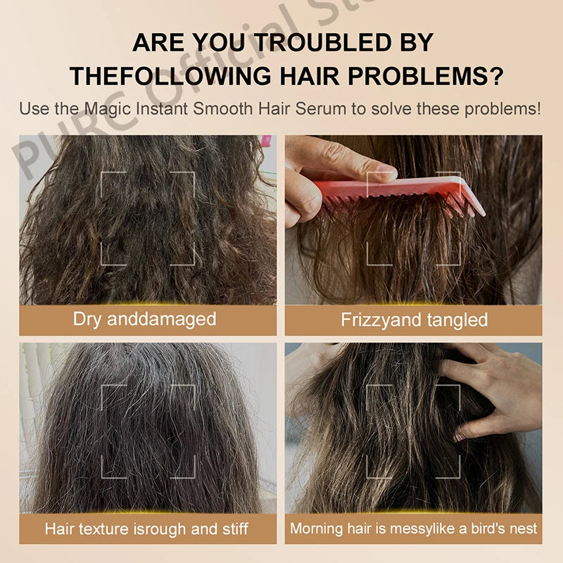 PURC Magic Smoothing Hair Oil Repair Damaged Frizz Hair Serum Instantly Soft Nourish Hair Treatments Essence Hair Care Products