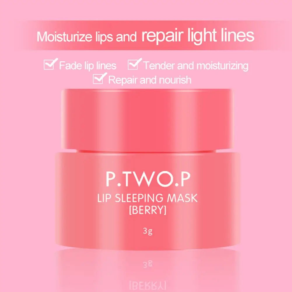 Fruit Jelly Lip Balm Sleep Mask Moisturizing Nourishing Hydrating Fades Lines Prevents Dry Cracked Lips Care