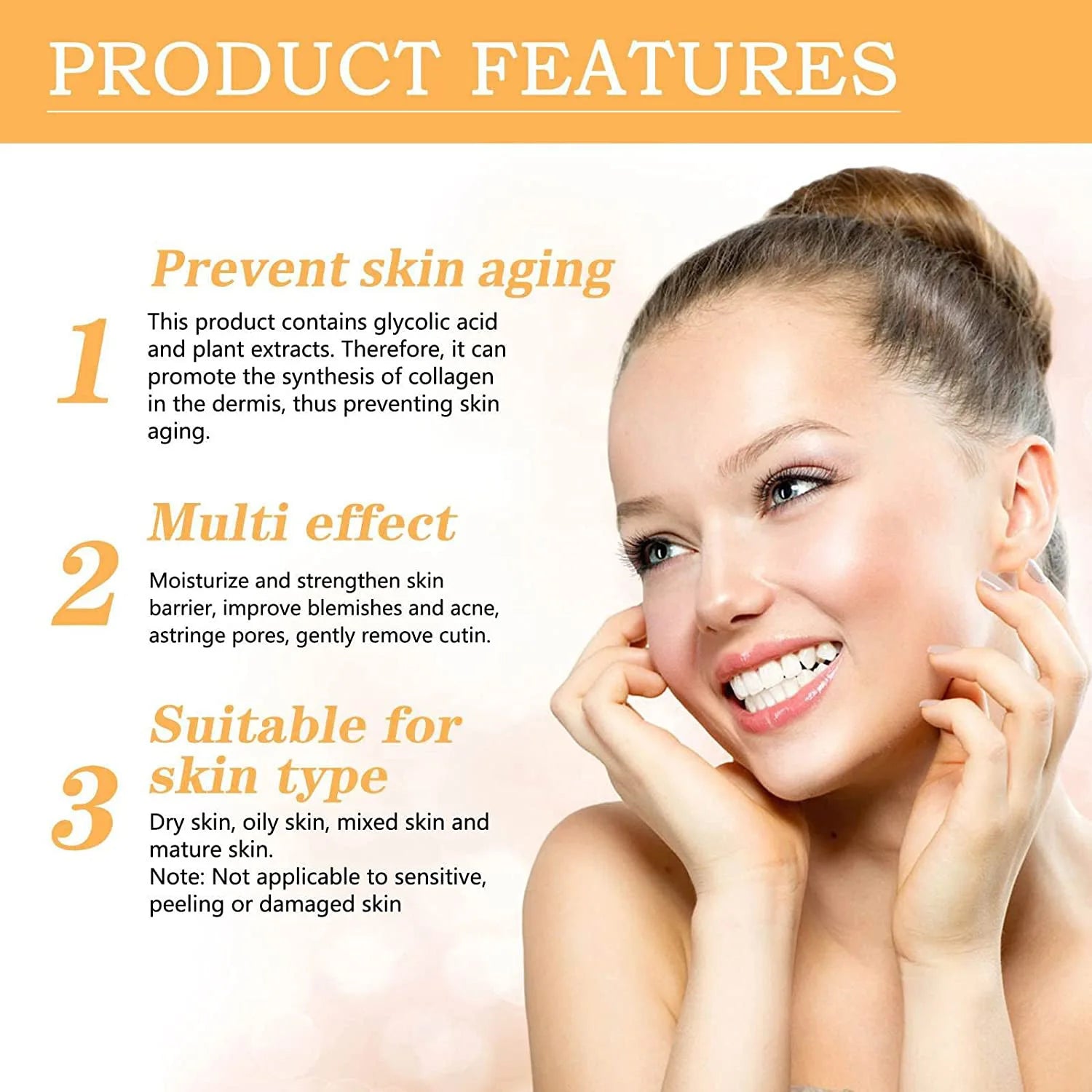1 /2/3/4 Pieces 100ml 7% Glycolic Acid Toning Solution To Remove Acne and Moisturize Skin Rejuvenating Lotion Aloe Face Toner
