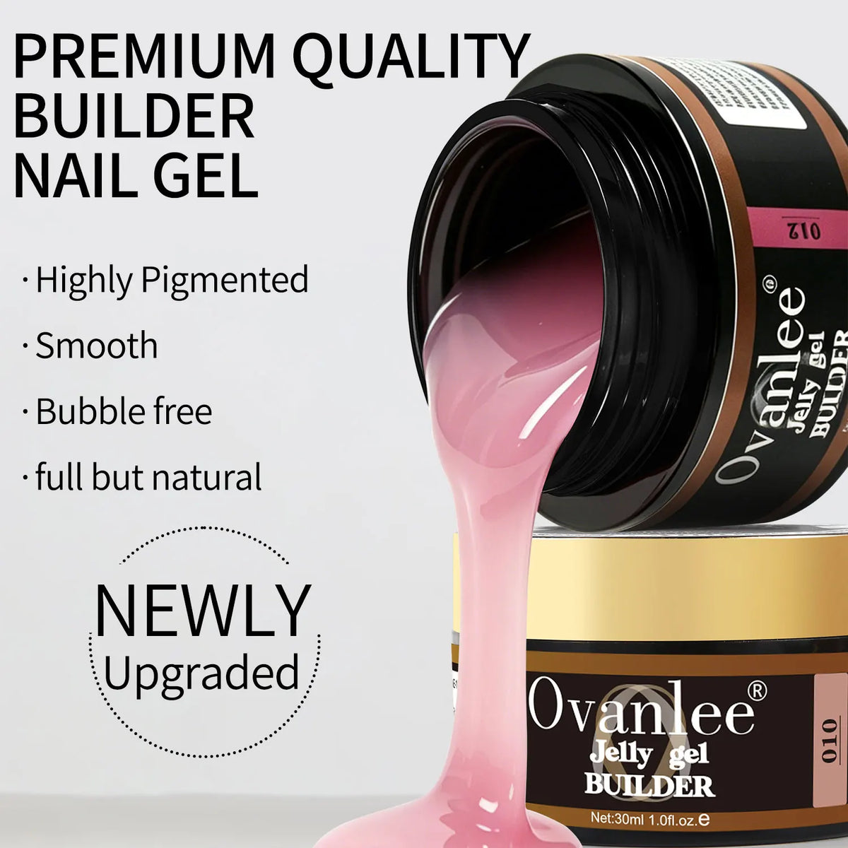 Ovanlee 15ml Jelly Sculpting Gel – Easy-to-Mold Non-Flowing UV Resin, Perfect for 3D Flower Carving, French Tips & Rhinestone Fixing, Beginner-Friendly Nail Builder