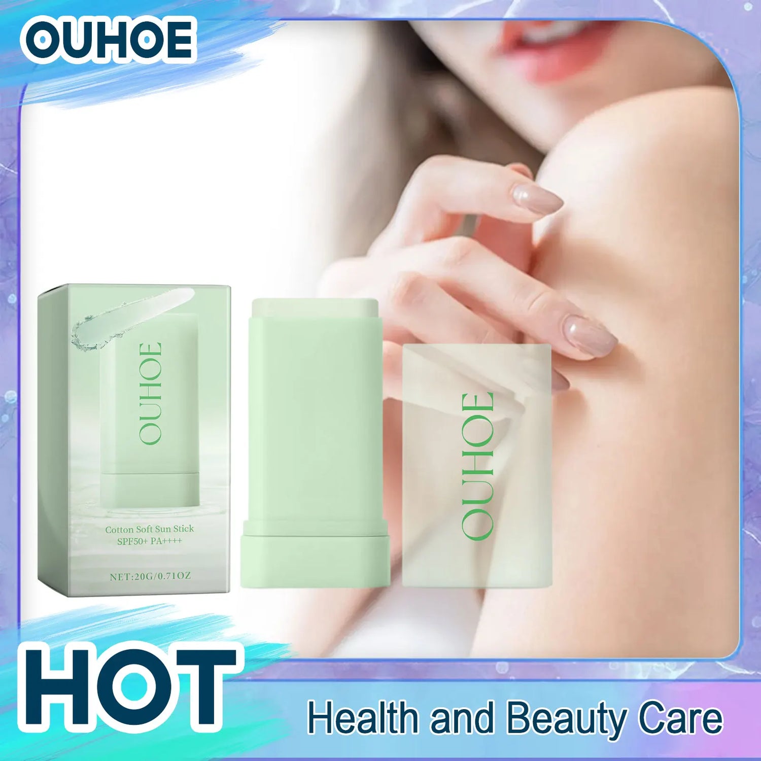 Cotton Soft Sun Stick Protector Solar Matte SPF50 Anti UV Isolation Moisturizer Refresh Lightweight Sunblock Face Body Sunscreen