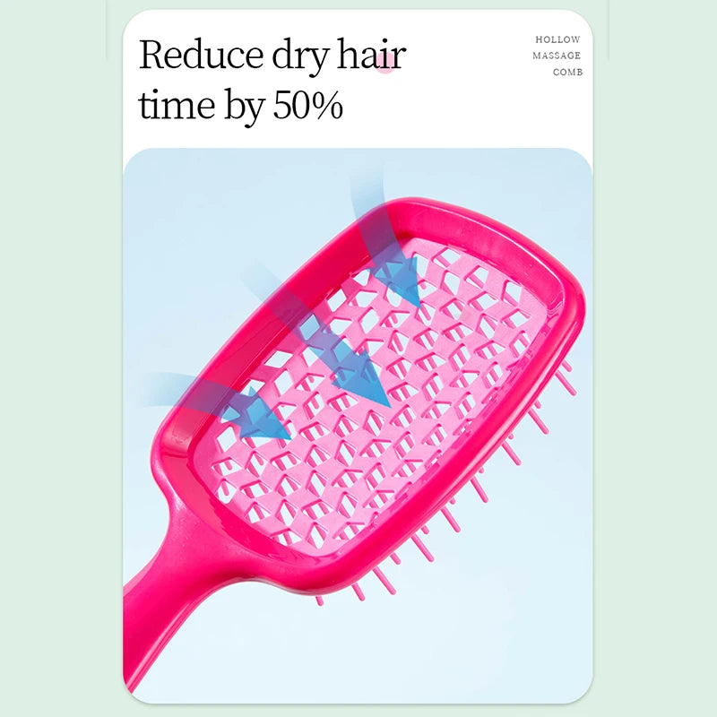 1PCS Massage Anti-static Fragrance Hollow Out Wet Comb Curly Air Cushion Tangled Hair Hair Brush Hair Barber Salon Styling Tool