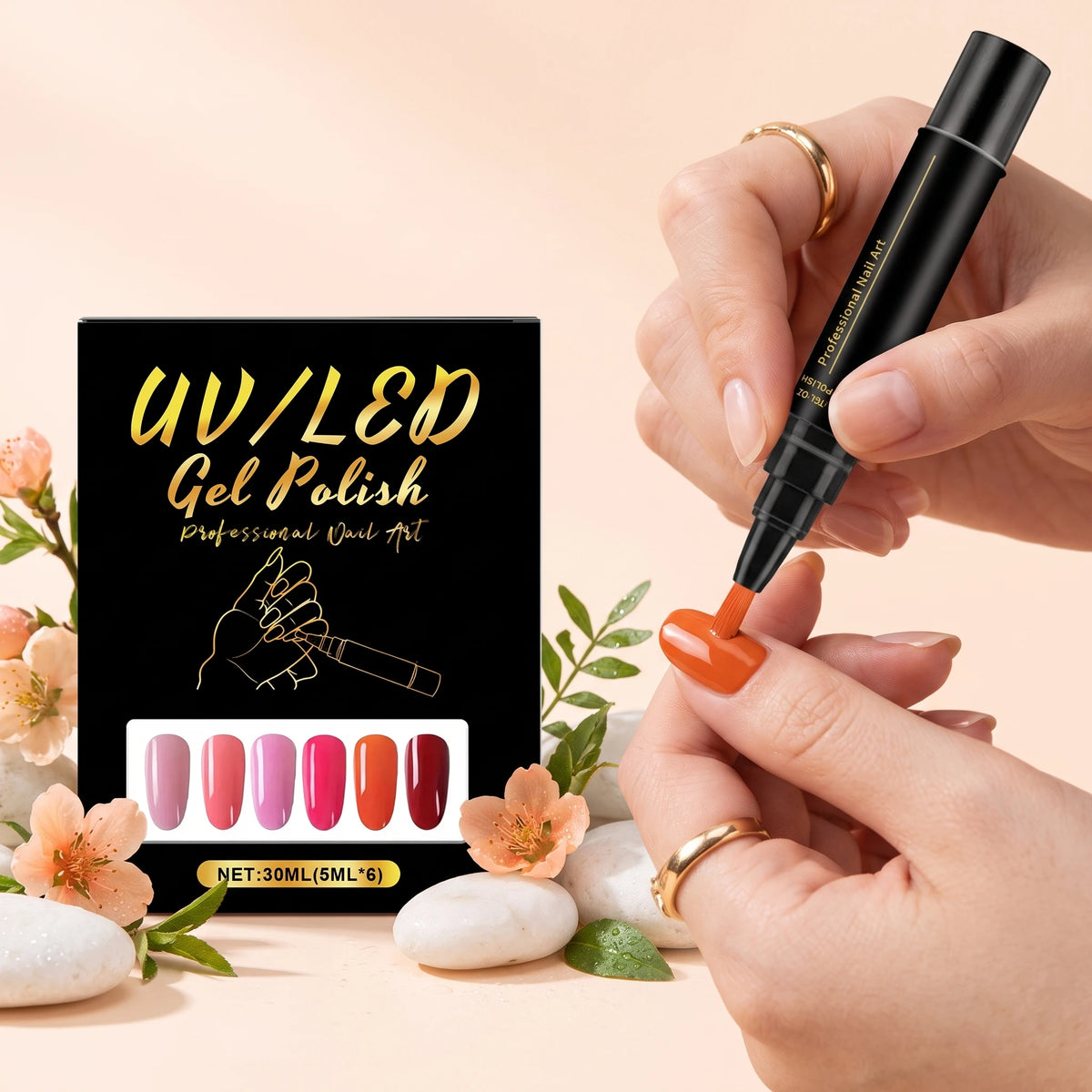 DIY Nail Polish Kit Nail Art Pens Long Lasting Vibrant Colors Nails Draw Design Waterproof Safty Easy To Use For Beginner DIY