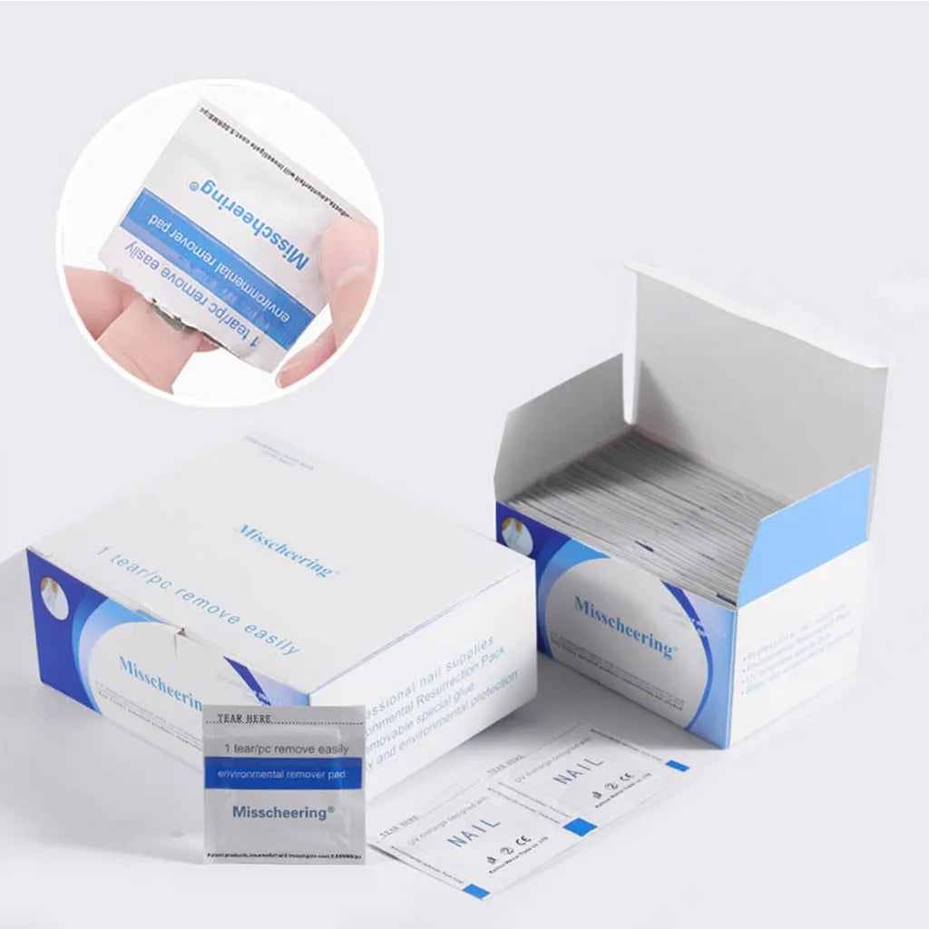 50/100/200pcs Nail Art Cleaner Gel Polish Remover Wet Wipes Paper Pads For Manicure Cleanser Nail Art UV Gel Remover Tool Set