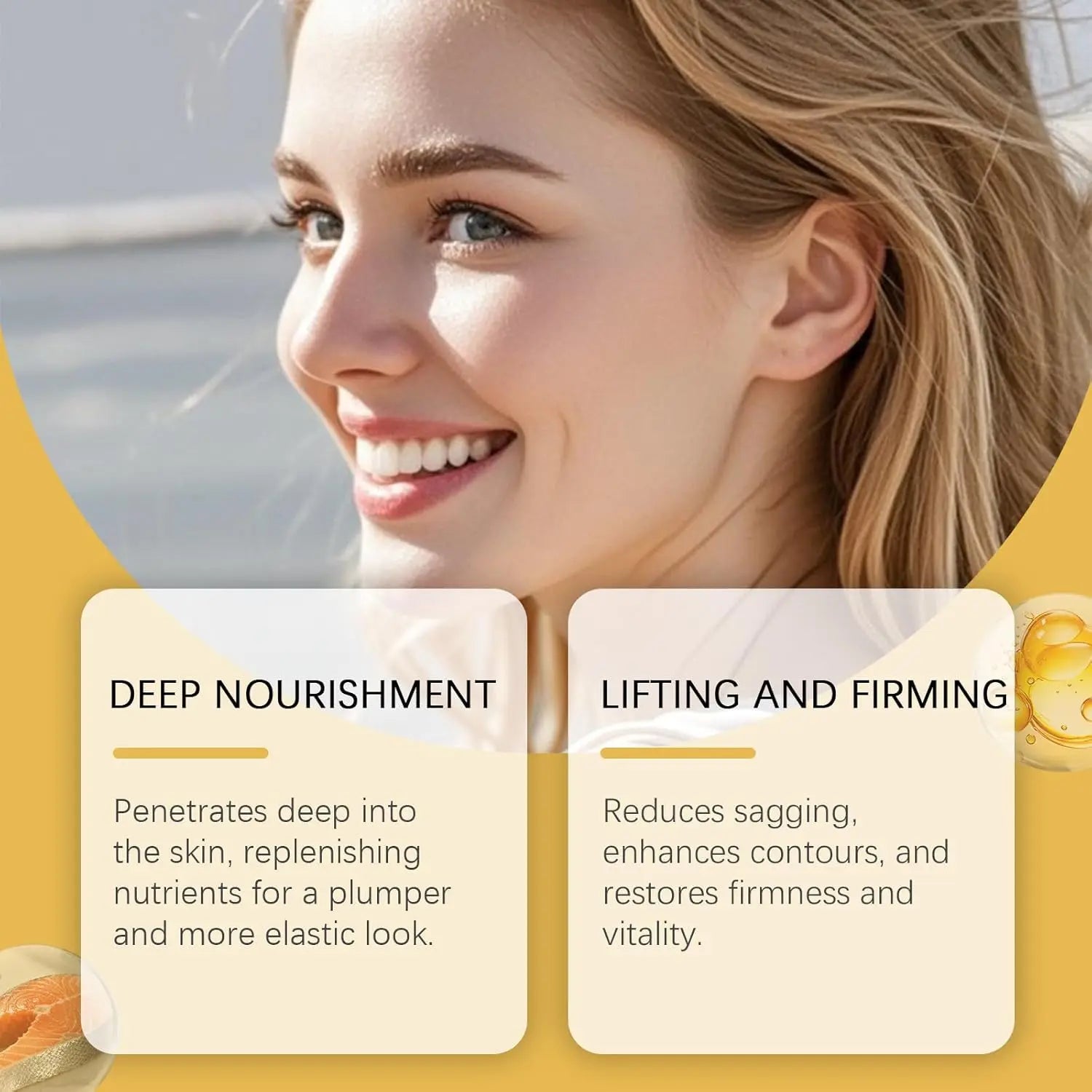 For Face Deep Collagen Silk Peptide Intensive Lifting Ampoule Korean Anti-Aging Serum with Collagen Skin Tightening & Firming