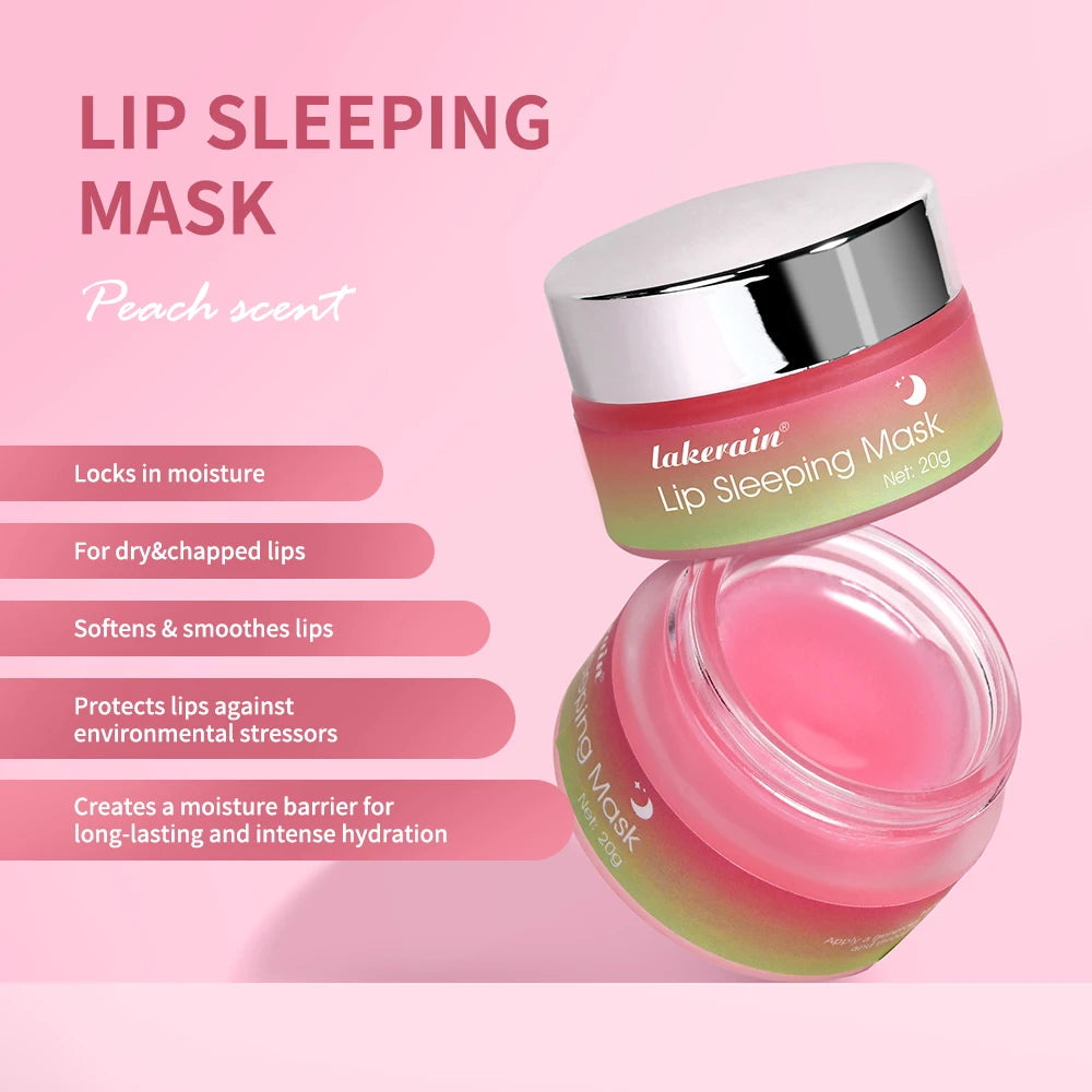 Jelly Peach Lip Sleeping Mask Hydrated Strong Barrier Lip Repair Nourish Protect Volumizes Dry And Chapped Lips Care Products