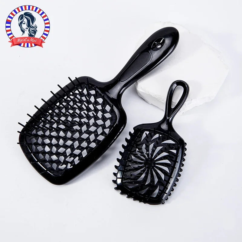 WANMEI 1/2pcs Detangling Brush Set: Pain-Free Wet/Dry Hair Brush (Original + Mini Travel Size) for All Hair Types