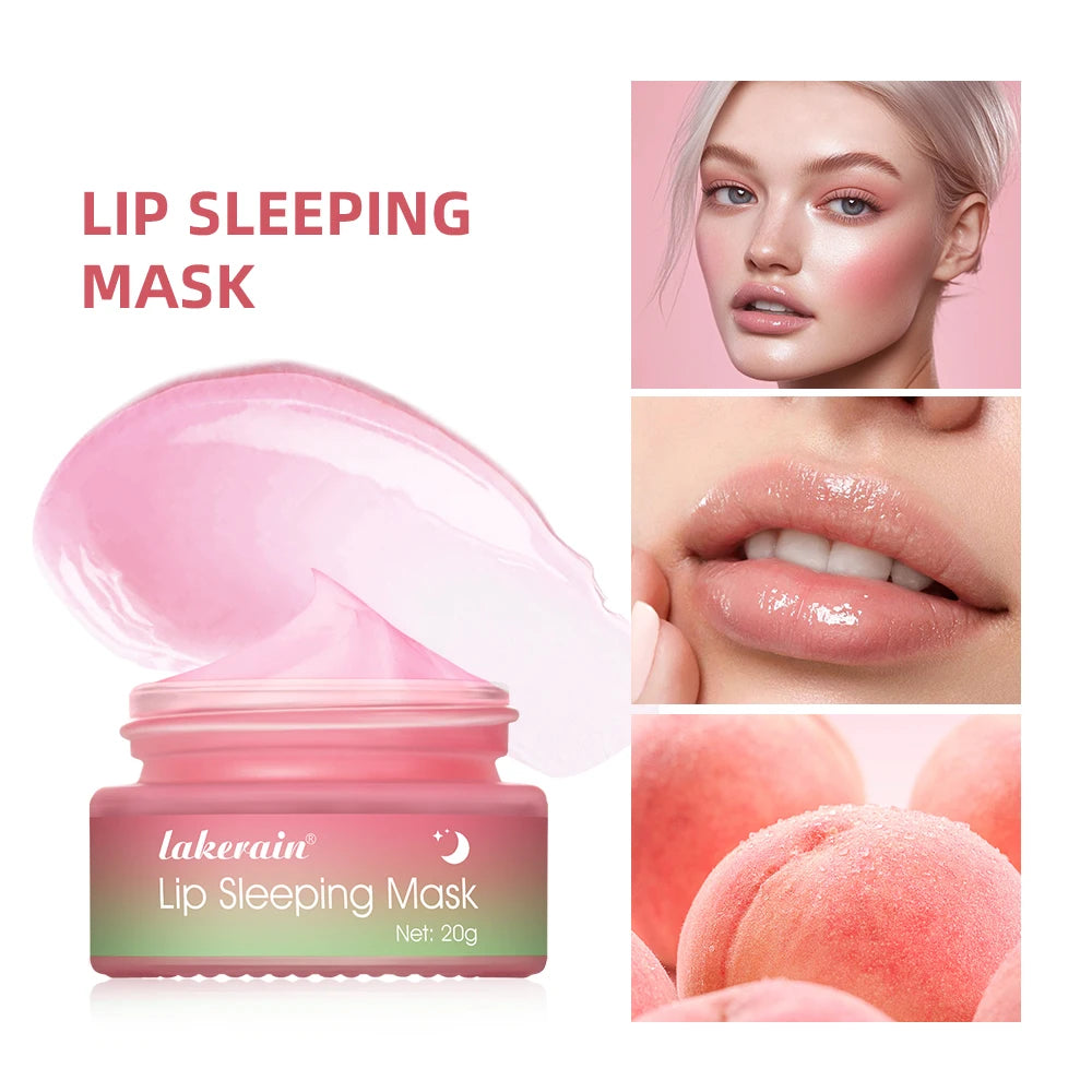 Jelly Peach Lip Sleeping Mask Hydrated Strong Barrier Lip Repair Nourish Protect Volumizes Dry And Chapped Lips Care Products