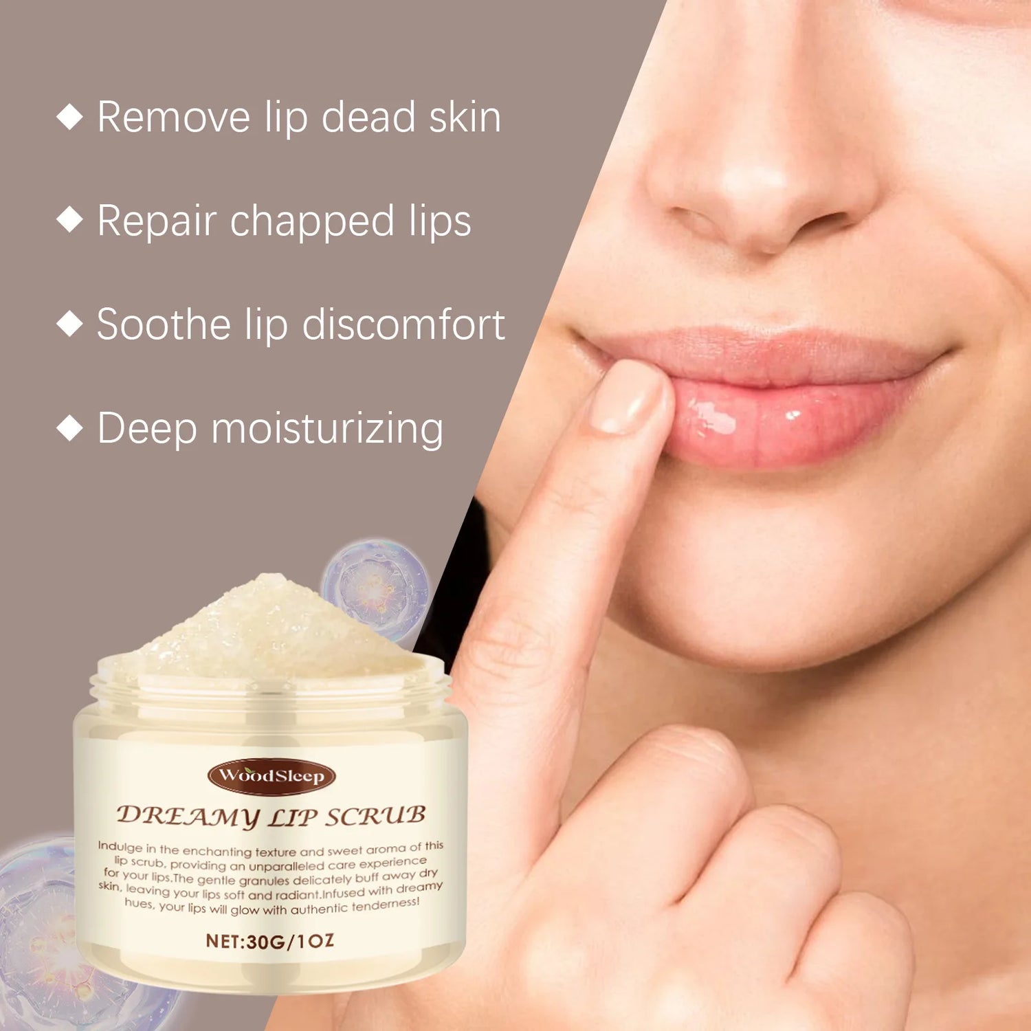 Coconut Sugar Lip Scrub Natural Organic Exfoliating Dead Skin Remover Moisturizing Lighten Dark Lips Repair Chapped Dry Lip Care