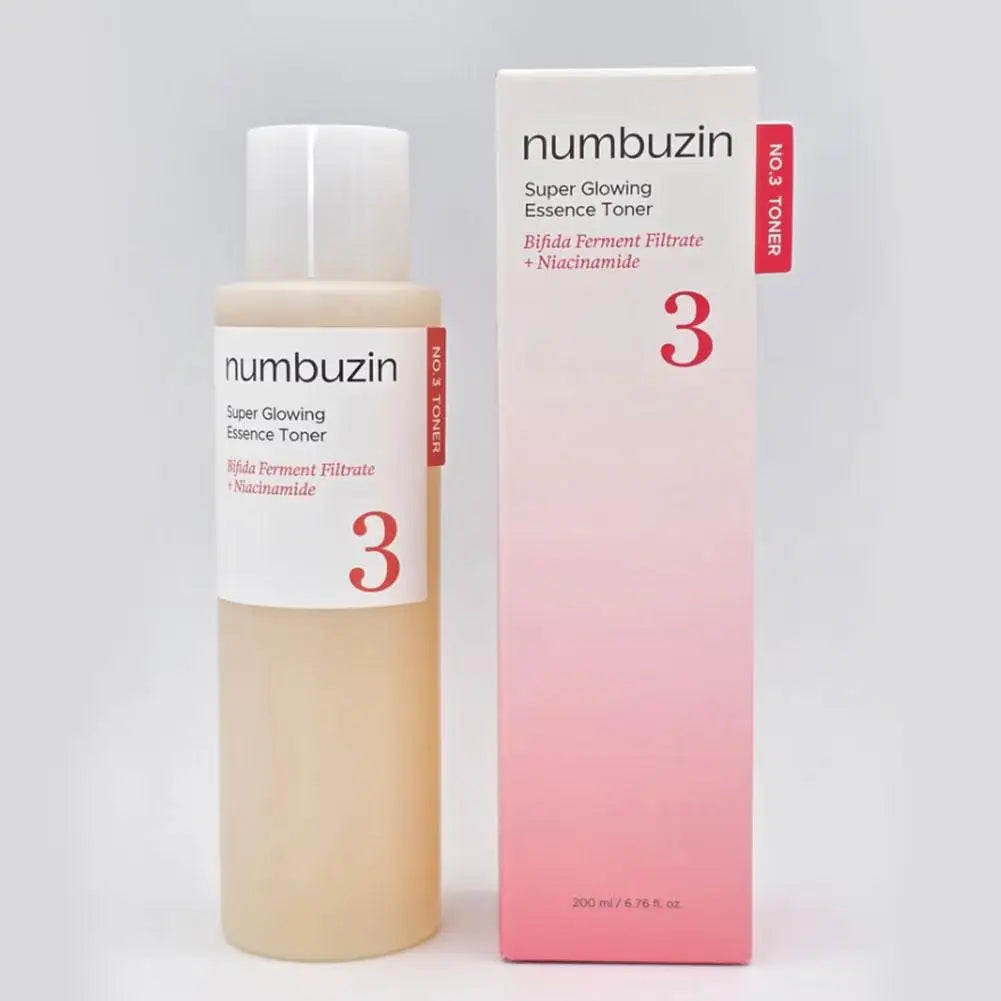 200ml Original Numbuzin No.3+ Super Glowing Serum Toner Niacinamide Brightening No.5+ Vitamin Boosting Essential Toner Face Care