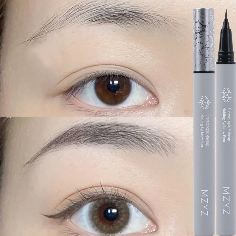 Multifunctional Liquid Eyebrow Pencil Ultra Fine Eyeliner Lying Silkworm Waterproof Grey Brown Eyebrow Enhancer Tattoo Cosmetics