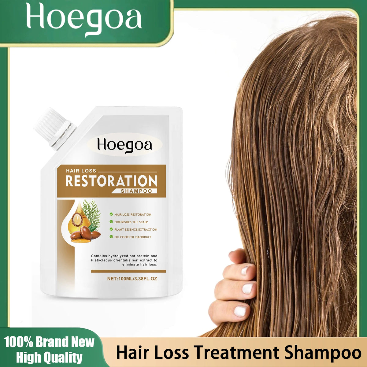 Anti Hair Loss Shampoo for Hair Growth Nourishing Follicles Scalp Itching Relief Dry Frizz Split Ends Damage Hair Repair Shampoo
