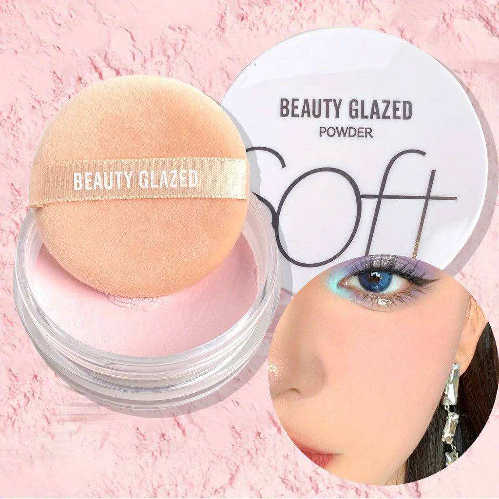 2024 Pink Loose Powder Long-lasting Oil Control Waterproof and Sweat-proof Matte Setting Powder Oil Control Face Makeup