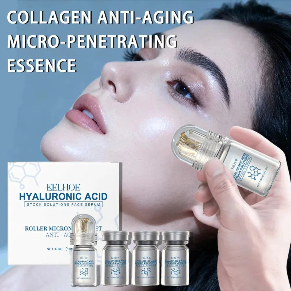 Microneedle Serum Collagen Anti-Wrinkle Essence Set Firming Pore Moisturizing Skin Care Easy Absorbed ≤0.25mm