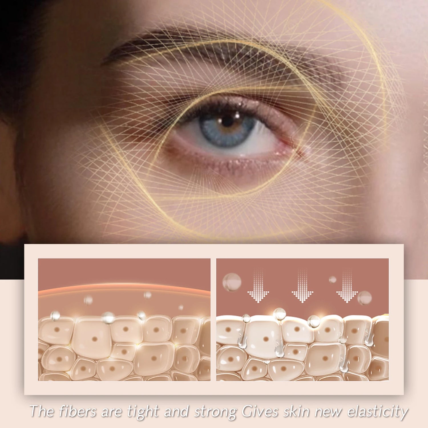 60 Second Eye Firming Gel for Dark Circles Puffiness Anti-Aging Under for Wrinkles Tightening Eye Cream for Skin Elasticity 10ml